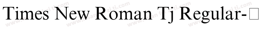 Times New Roman Tj Regular字体转换